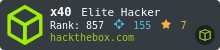 HackTheBox rank badge