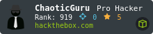 HackTheBox Profile