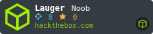 HackTheBox badge for Lauger