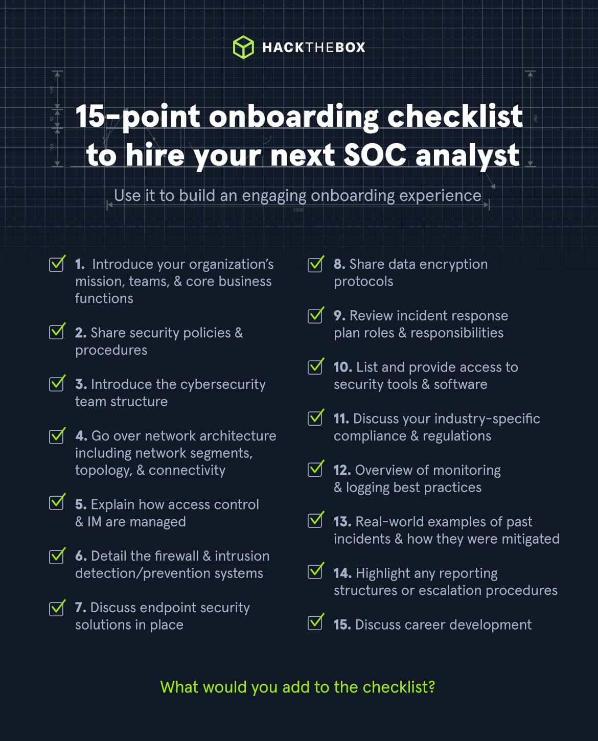 cybersecurity onboarding checklist