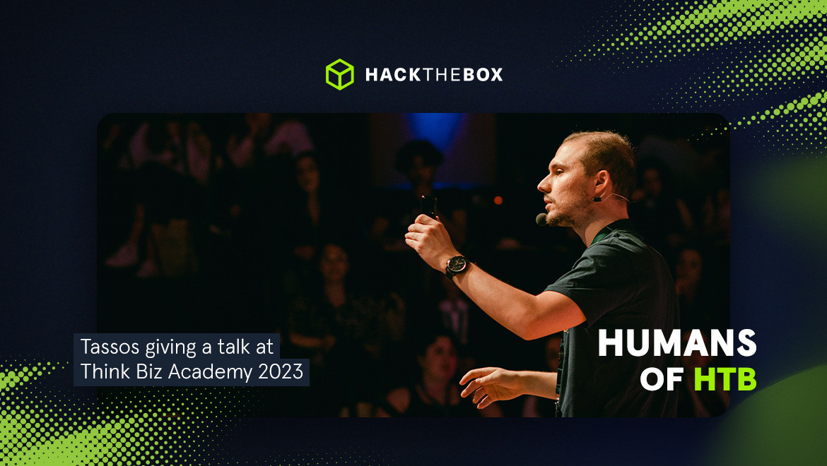 Tassos giving a talk at Think Biz Academy 2023