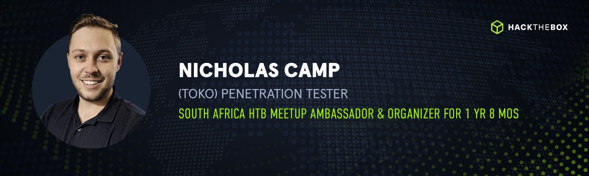 Nicholas Camp - South Africa HTB Meetup Ambassador and Organizer