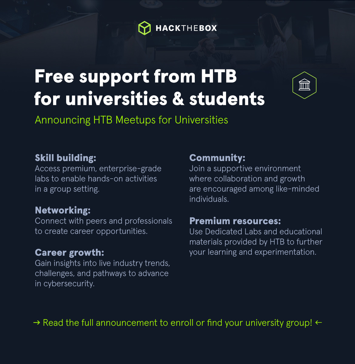 HTB meetups for universities