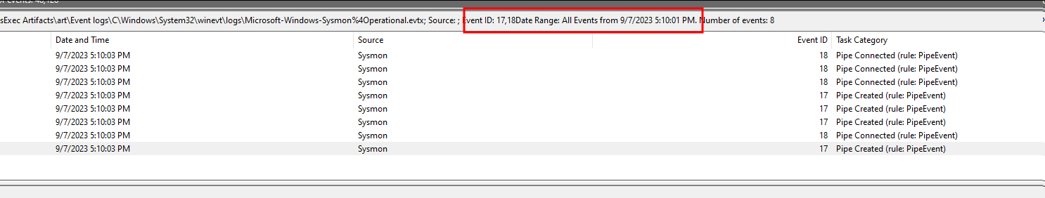 sysmon log file analysis