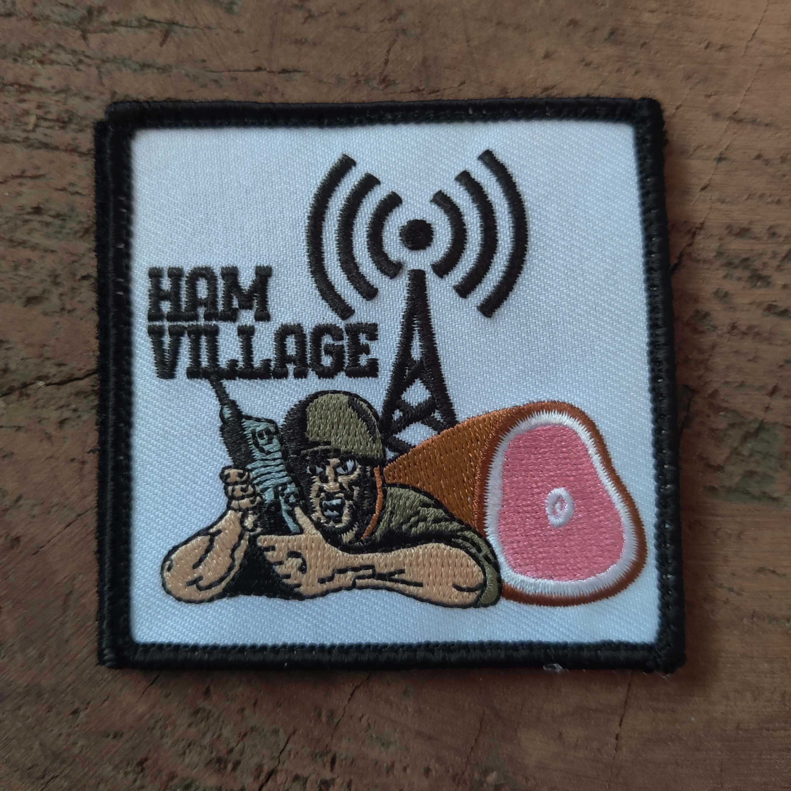 The cool HAM Village patch I acquired after completing my HAM radio technicians license exam.
